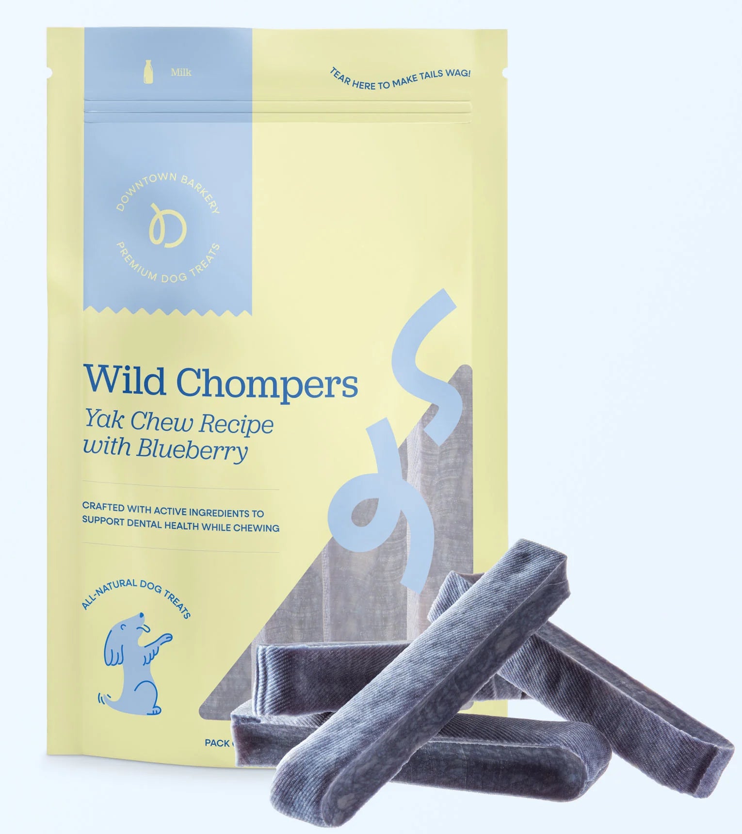 Long Lasting Dental Yak Chews - Cranberry and Blueberry Yak Chews