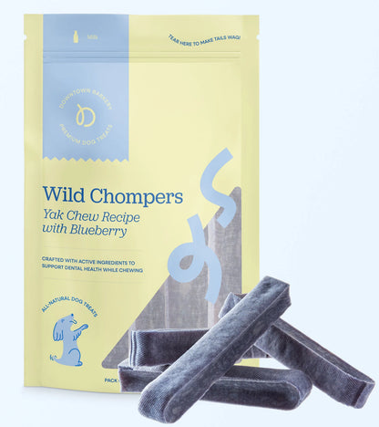 Long Lasting Dental Yak Chews - Cranberry and Blueberry Yak Chews