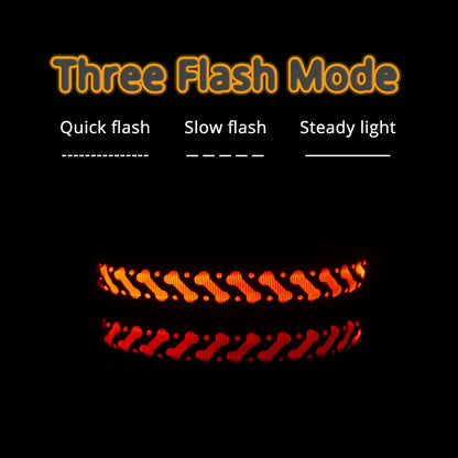 Luminous Pattern Collar for Dogs Cool USB Charging LED Dog Collar Anti-Lost Necklace Funny Pet Products
