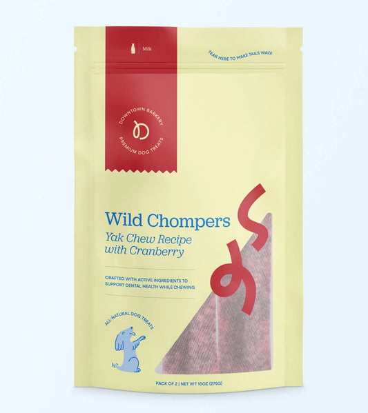 Long Lasting Dental Yak Chews - Cranberry and Blueberry Yak Chews