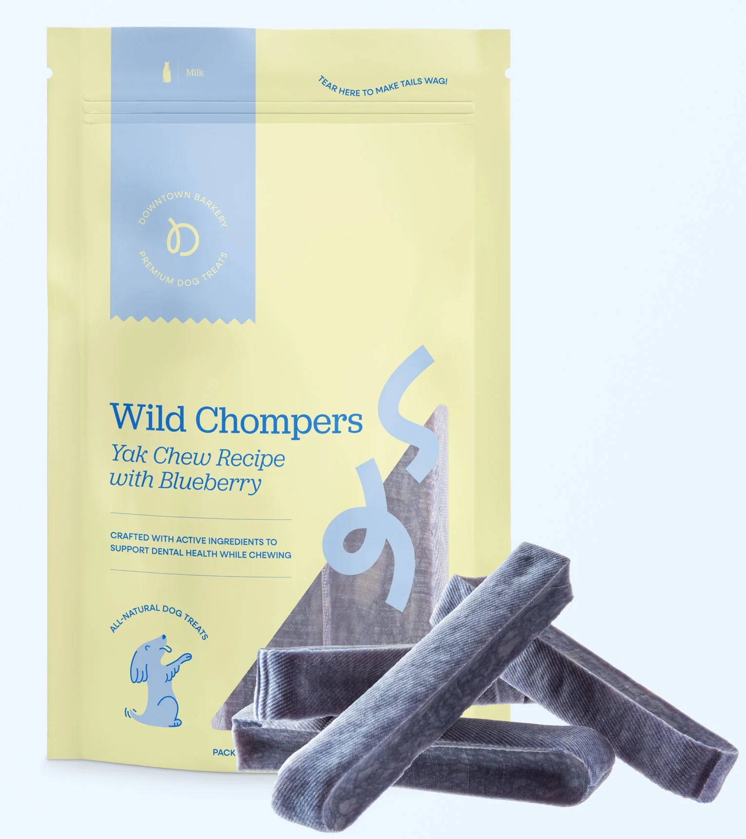 Long Lasting Dental Yak Chews - Cranberry and Blueberry Yak Chews