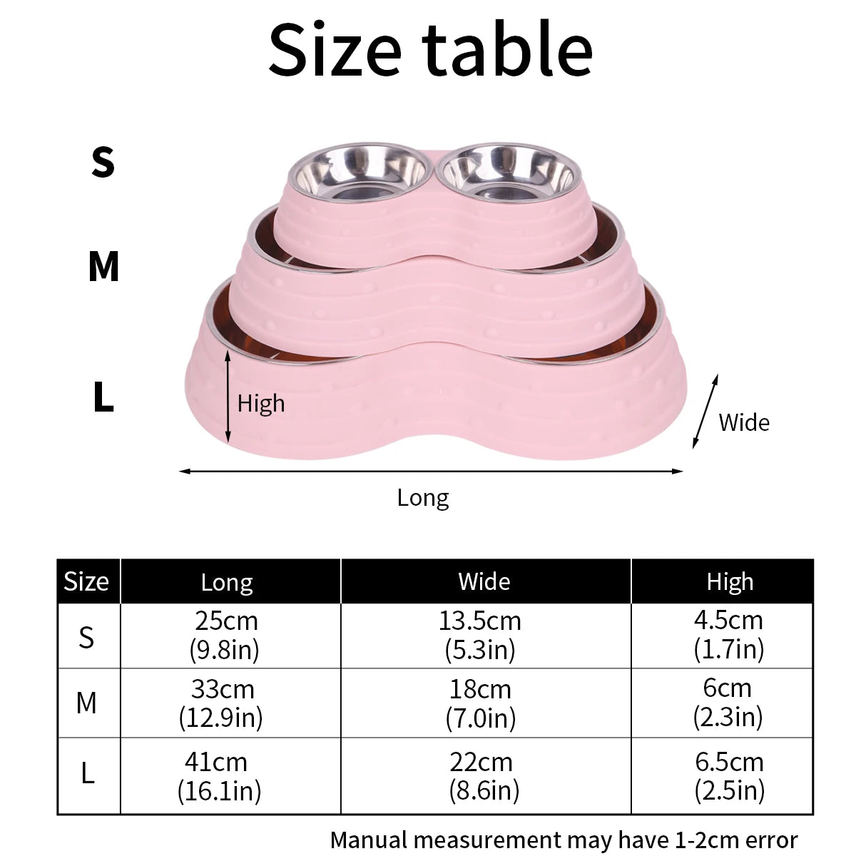 1PC Stainless Steel Pet Bowl for Dogs and Cats, Suitable for Small Dogs, Medium Dogs and Large Dogs