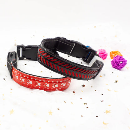 Luminous Pattern Collar for Dogs Cool USB Charging LED Dog Collar Anti-Lost Necklace Funny Pet Products