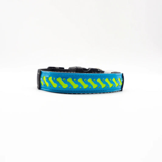 Luminous Pattern Collar for Dogs Cool USB Charging LED Dog Collar Anti-Lost Necklace Funny Pet Products