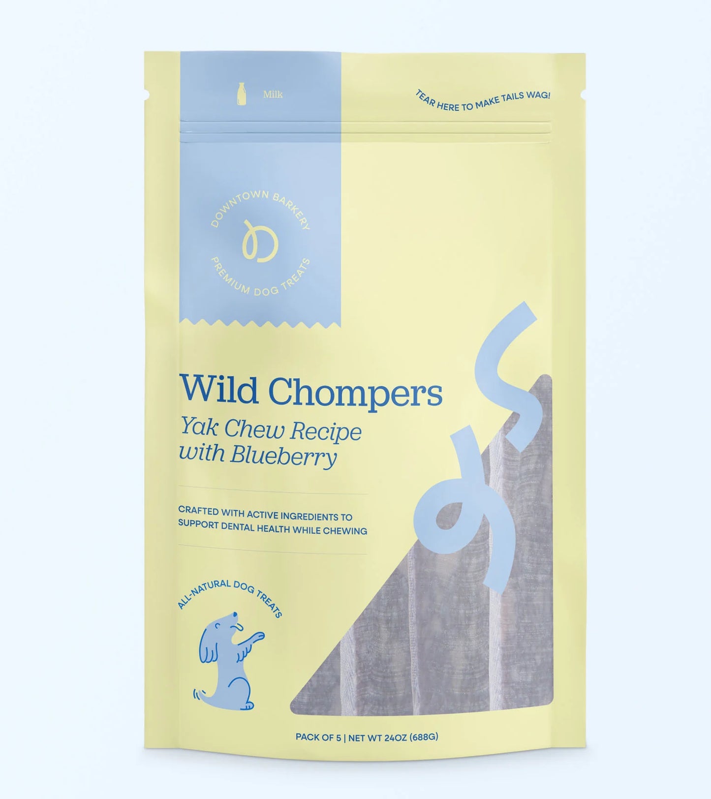 Long Lasting Dental Yak Chews - Cranberry and Blueberry Yak Chews