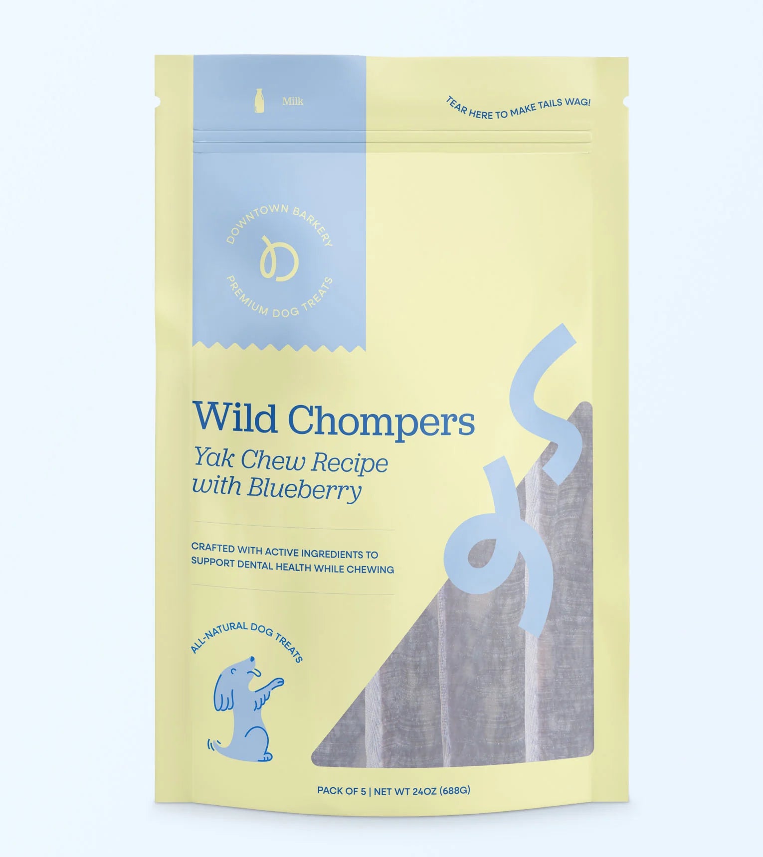 Long Lasting Dental Yak Chews - Cranberry and Blueberry Yak Chews